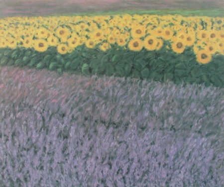 Baur-Brinkman Eleonore; Sunflowers and Lavender in the Provence