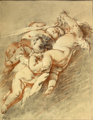 Boucher Francois; Drei fliegende Putten - Engel
