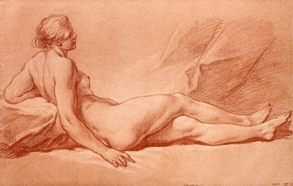 Boucher Francois; Ruhendes Mädchen - Liegender Akt