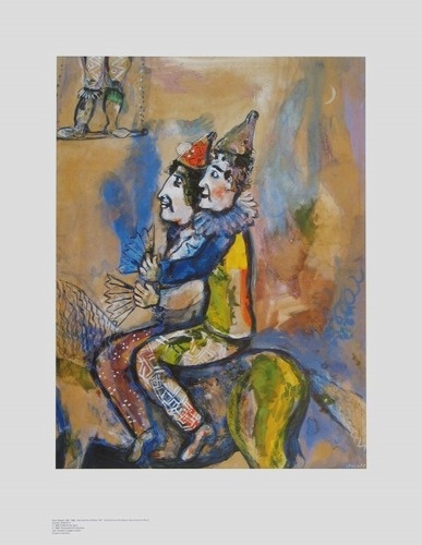 Chagall Marc; Zwei Clowns auf Pferderücken