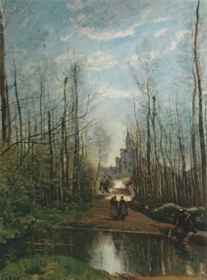 Corot Jean-Baptiste Camille; Die Kirche von Marissel