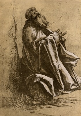 Grünewald Matthias; Hl. Antonius Eremita Studie zum Gemälde in Colmar
