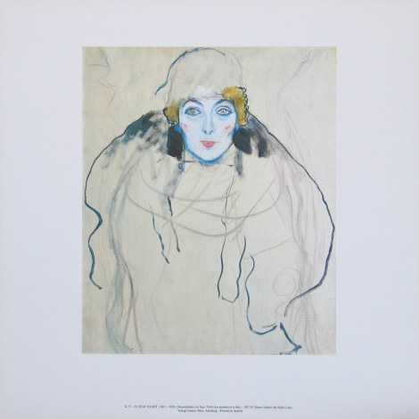 Klimt Gustav; Damenbildnis en face - 1917/18