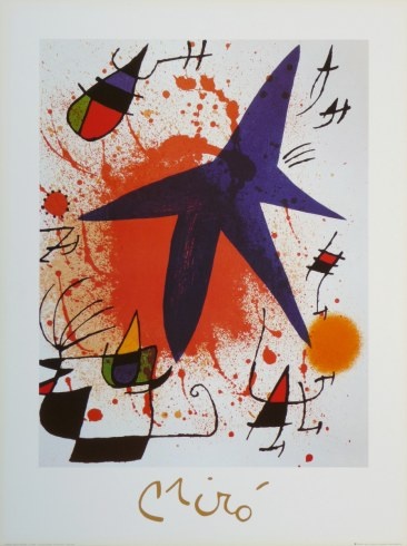 Miró Joan; L'Etoile Bleu - Der blaue Stern