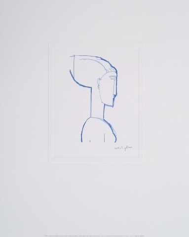 Modigliani Amedeo; Kopf einer Frau, 1913