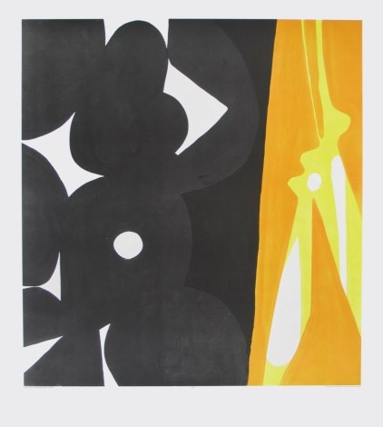 Nay Ernst Wilhelm; Black and Yellow , 1968