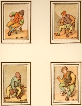 Ostade Adriaen; Holländische Bauern (vier)