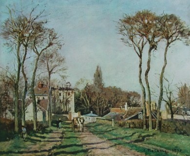 Pissarro Camille; Einfahrtsweg ins Dorf Voisin
