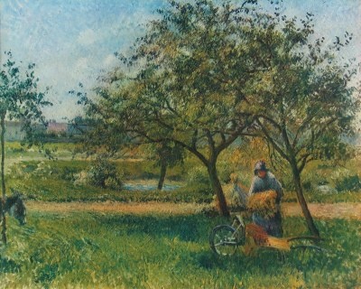 Pissarro Camille; Der Schubkarren - Obstgarten