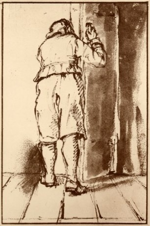 Rembrandt Harmensz van Rijn; Der Mann an der Thüre