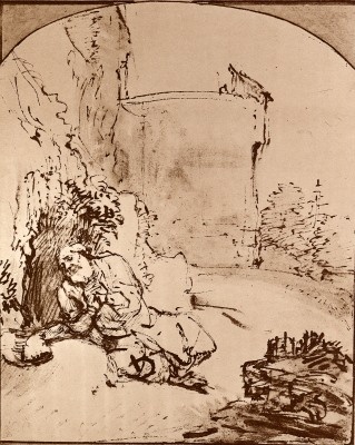 Rembrandt Harmensz van Rijn; Betender Eremit