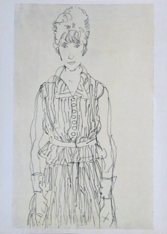 Schiele Egon; Portrait : Edith Schiele - 1915