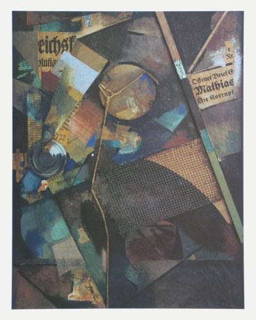 Abstrakt 1 Kunst Postkarte Schwitters K Neu Merzbild mit grünem Ring