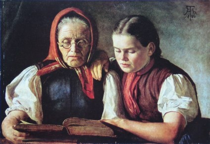 Thoma Hans; Hans Thomas Mutter und Schwester