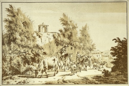 Velde Adriaan van de; Italian Landscape with Shepherds